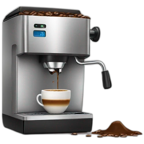 Broken Coffee machine with spilled coffee emoji