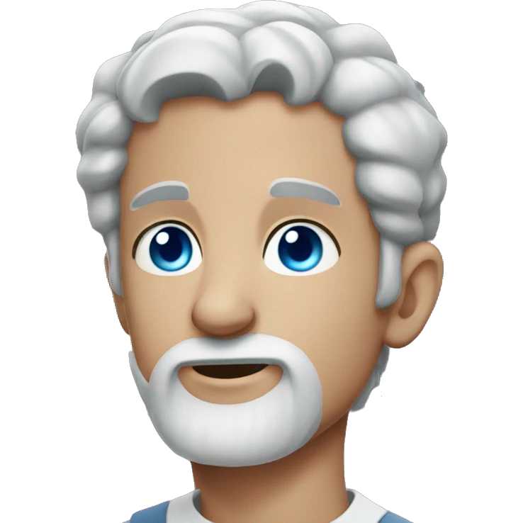 Aries men with blue eyes and grey hairs emoji