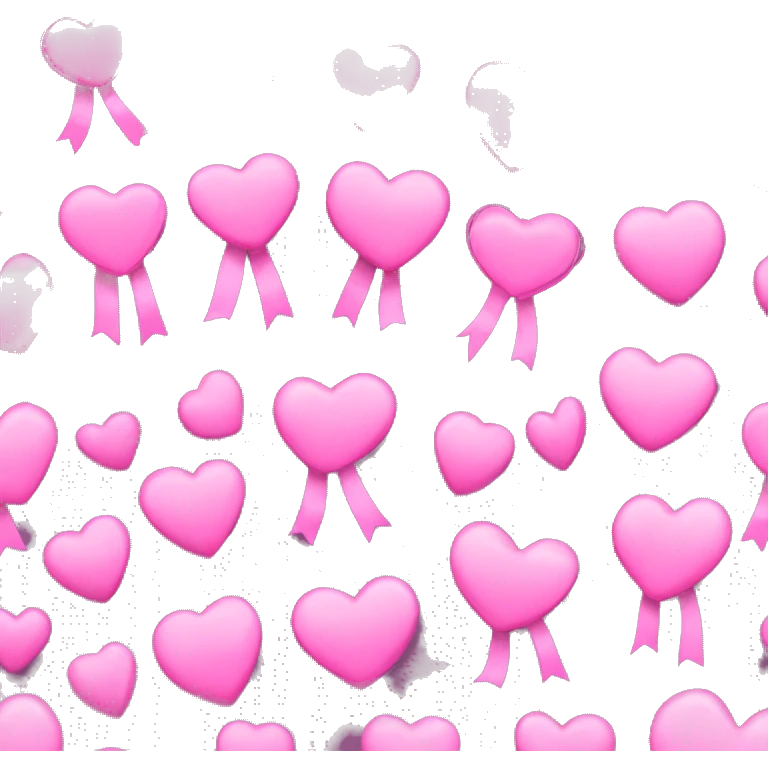 pink hearts and ribbons  emoji
