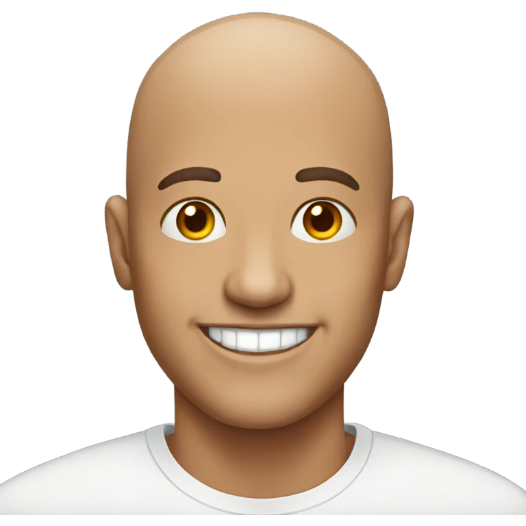 bald man smiling with earrings emoji
