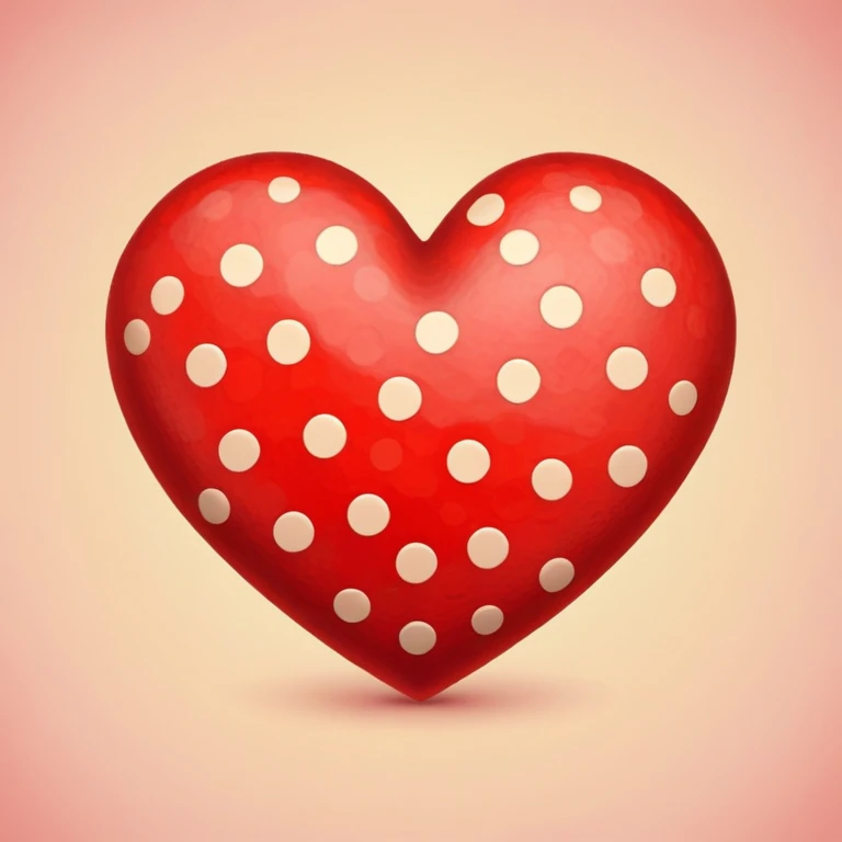 Spotty heart emoji