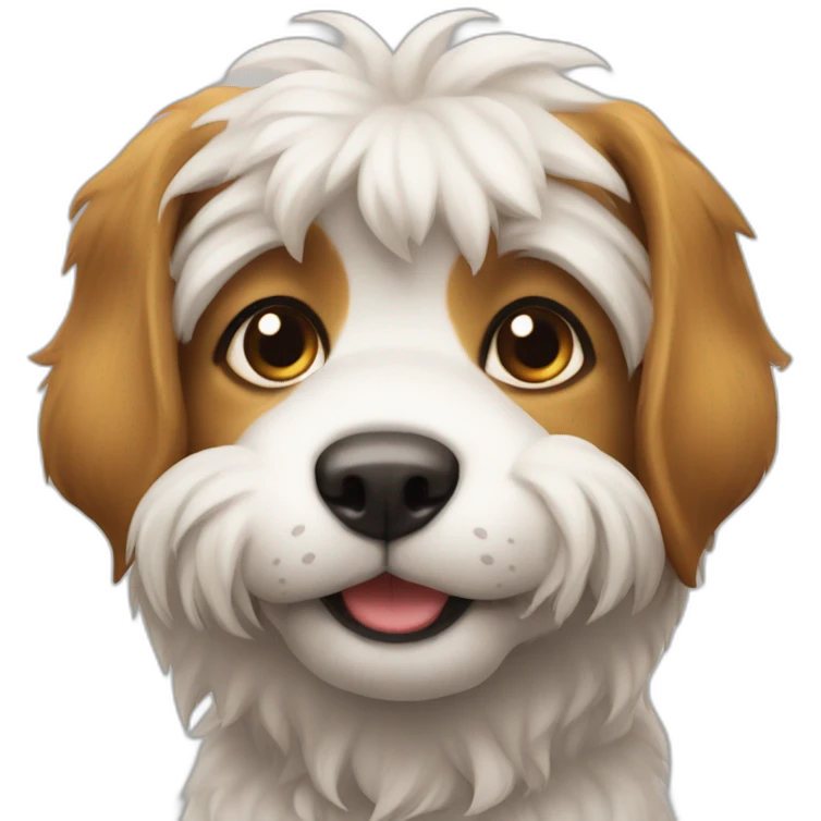 Chat sur un chien emoji