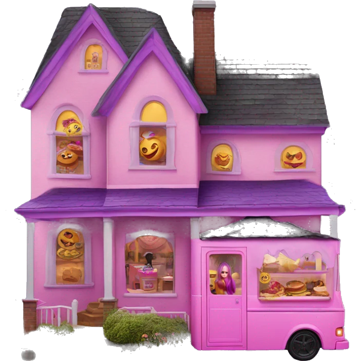 Barbie’s haunted dream house and food truck  emoji