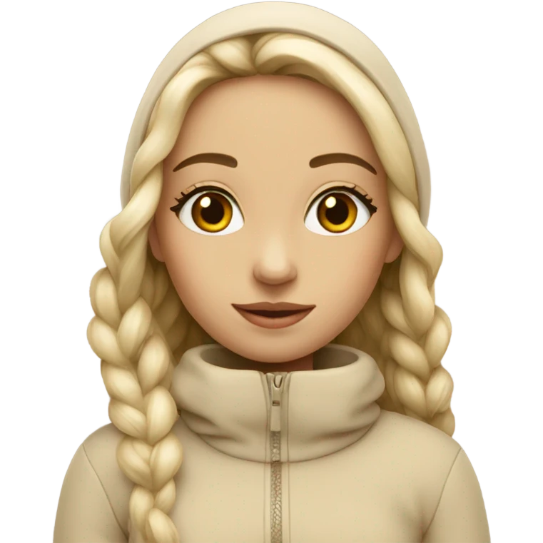 Girl ski beige emoji
