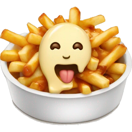 Poutine qui mange une poutine  emoji
