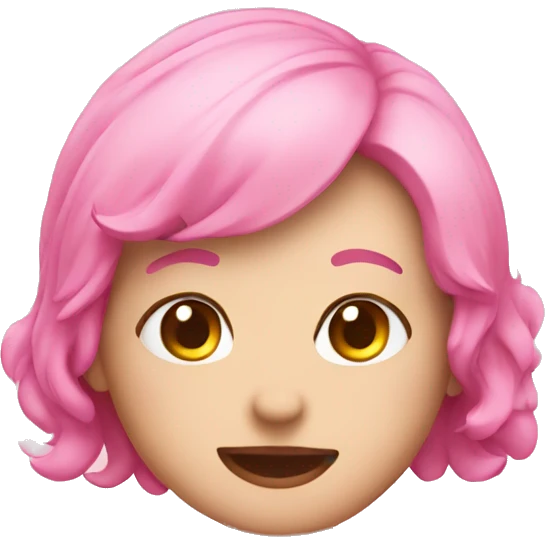 Cute pink  emoji