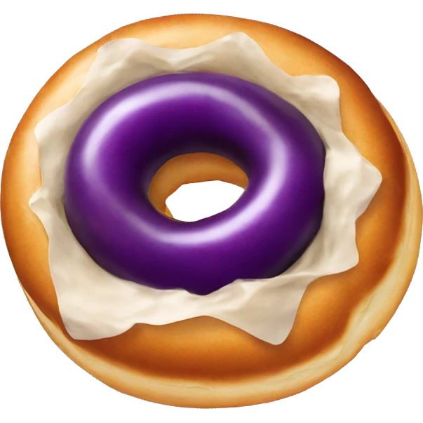 Eggplant inside donut emoji