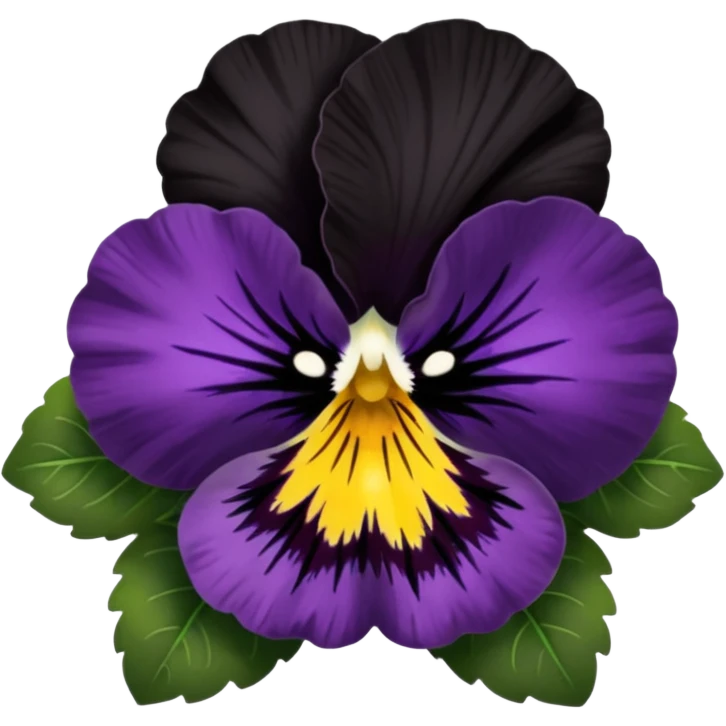 Black color, black delight pansy emoji