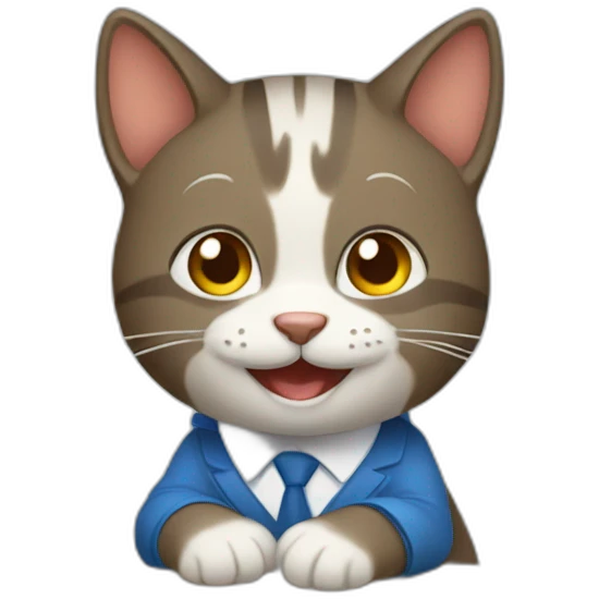 gato trabajando feliz emoji