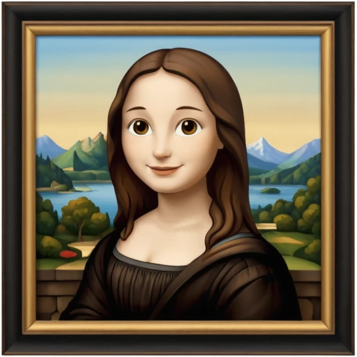 frame, painting, Mona Lisa emoji