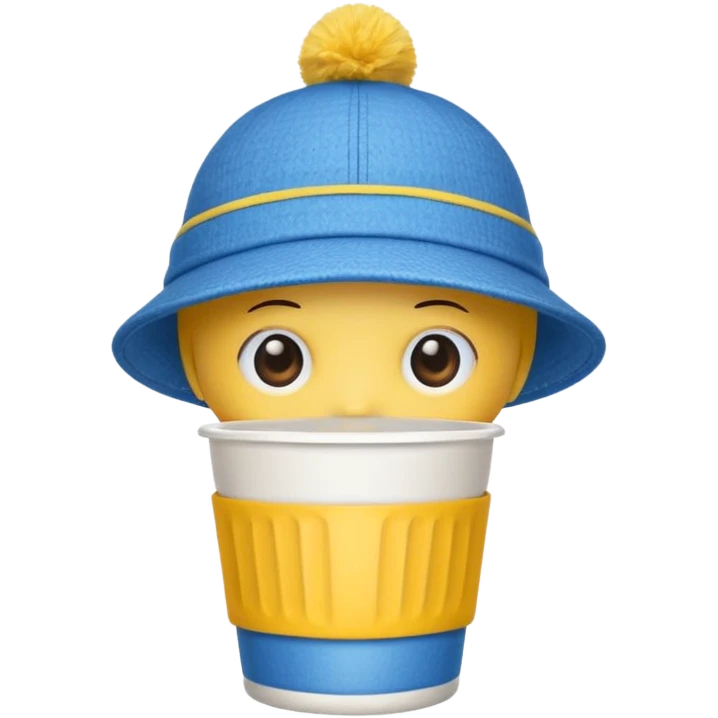 drink holders with hat emoji