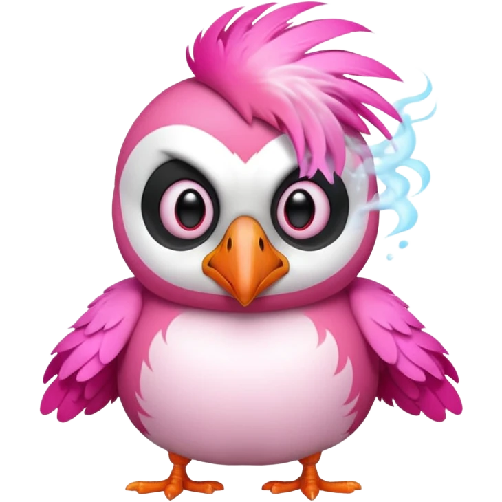 pink puffin angry steam emoji