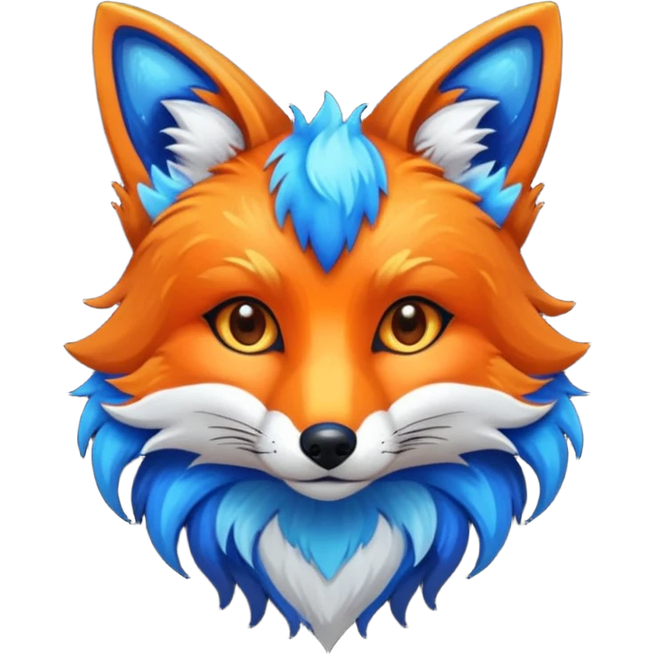 a galaxy print fox emoji
