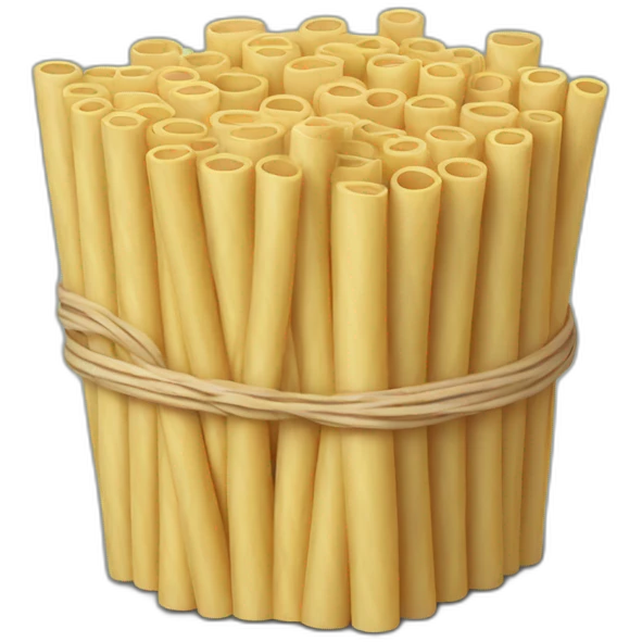 Folded straw emoji