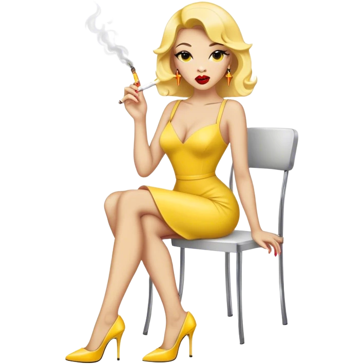 Poop yellow chick heels cigarette lipstick emoji
