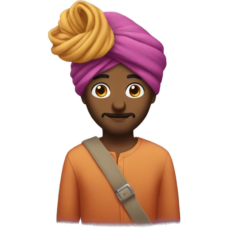 Turban guy in love emoji