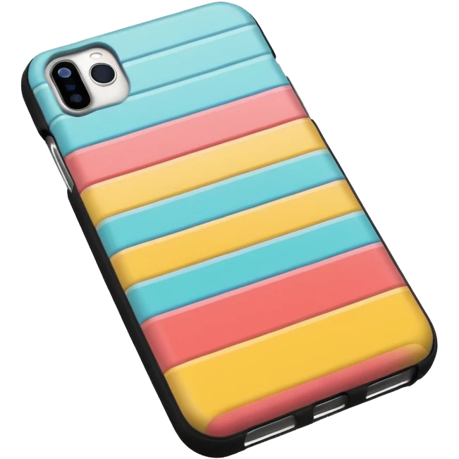 phone case with stripes emoji