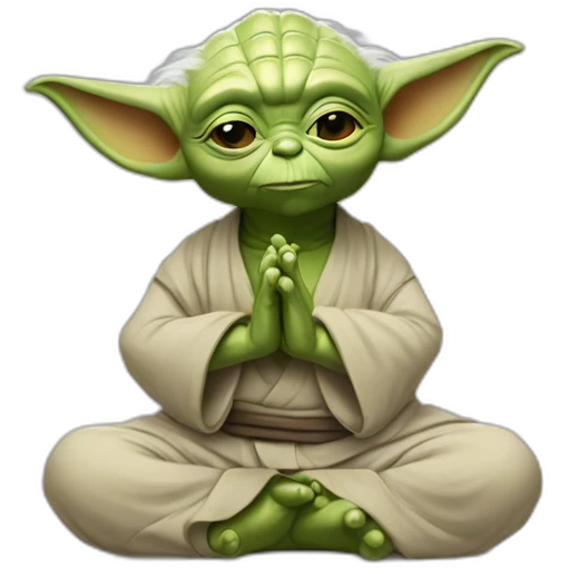 Yoda fais du yoga  emoji