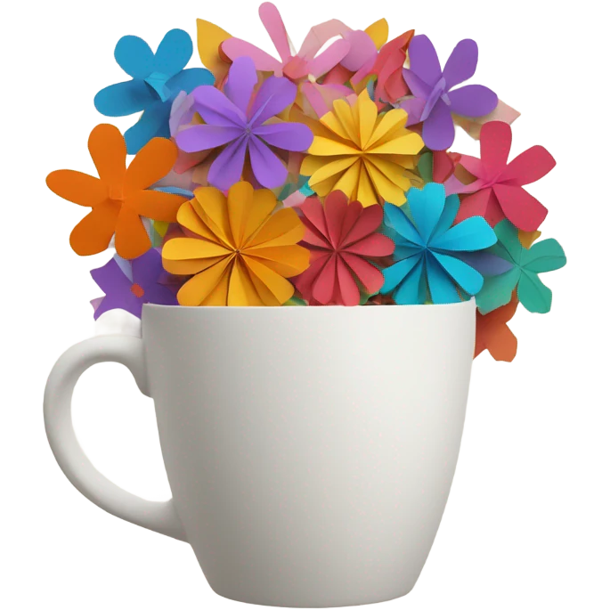 Cup paper flower emoji