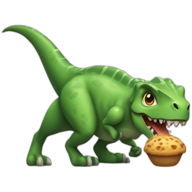 dinosaur eating cat emoji