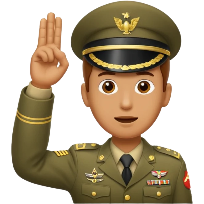 Penis doing army salute emoji