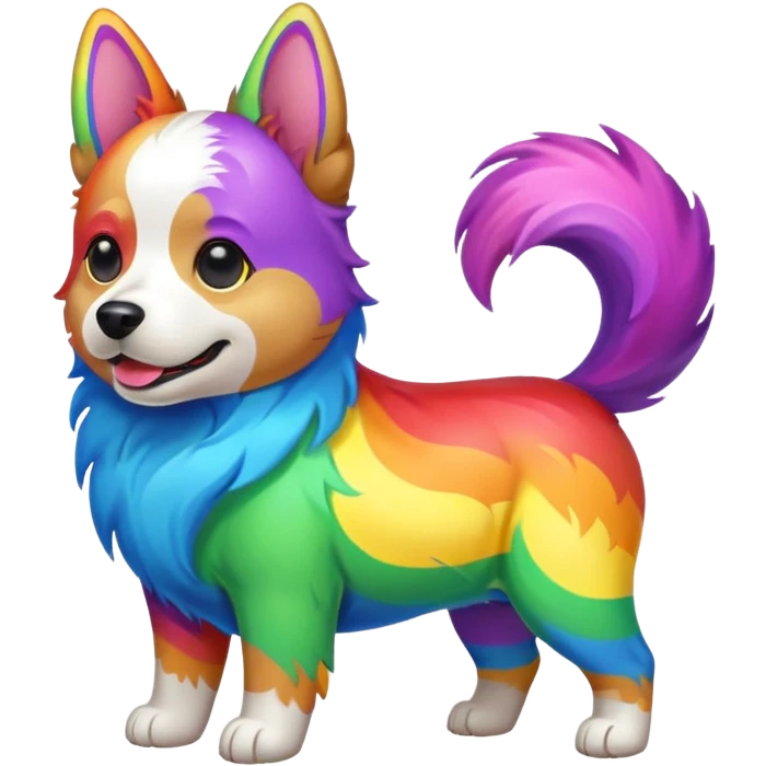 Dog rainbow emoji