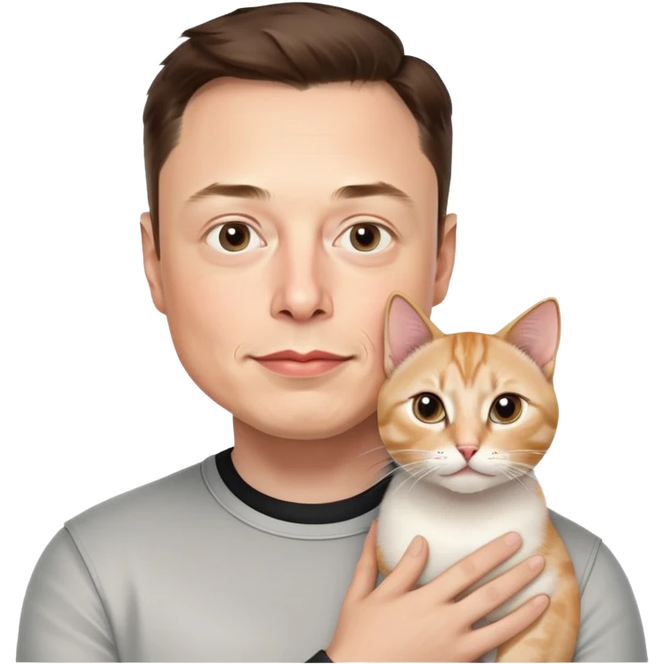 Elon musk with a cat emoji