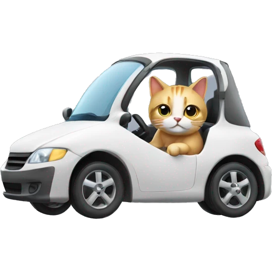 cat driving car emoji