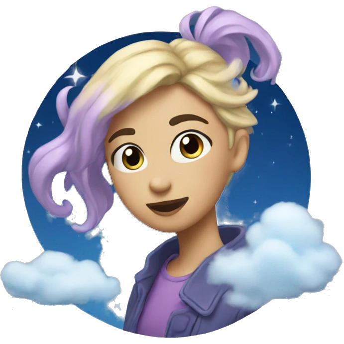 luna con nube emoji