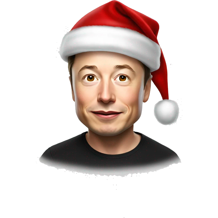 elon musk with santa hat emoji