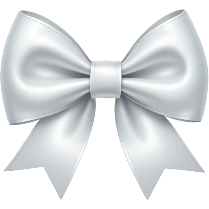 white satin bow emoji