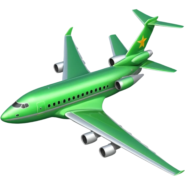 bright green jumbo jet emoji