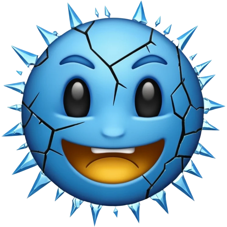 Emoji for Big damage, at guild bosses,  iconic, with blue and black theme emoji