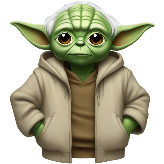 Yoda wearing a hoodie  emoji
