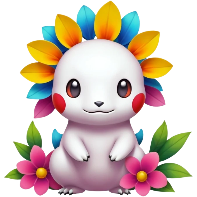 Colorful Floral Fakémon-Pokémon-creature emoji