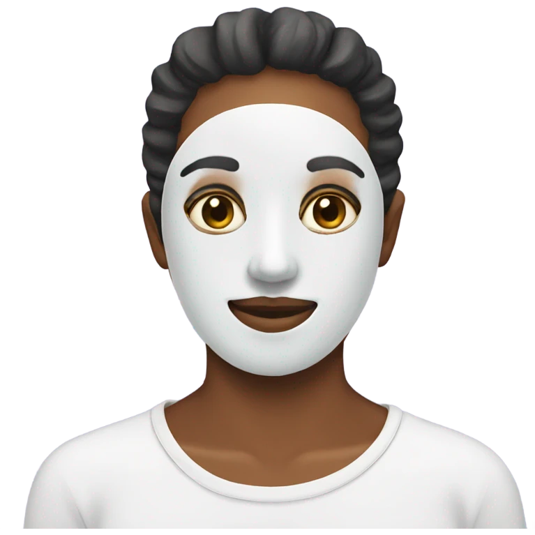 Facial face mask skincare  emoji