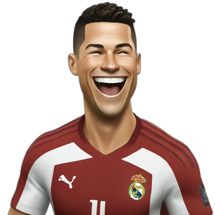 Ronaldo laughing emoji