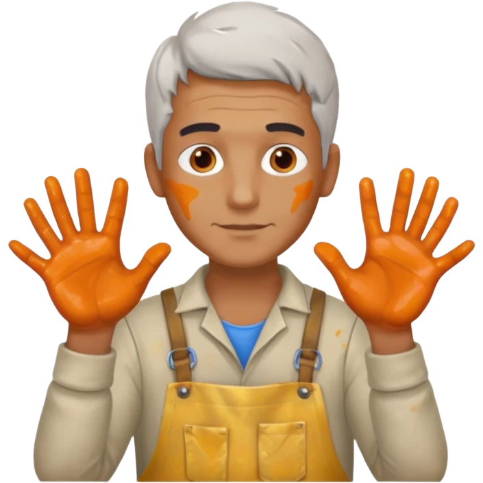 Ceramic Painter man emoji