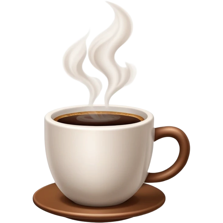 generate realistic detailed cup of coffee in 3d style emoji