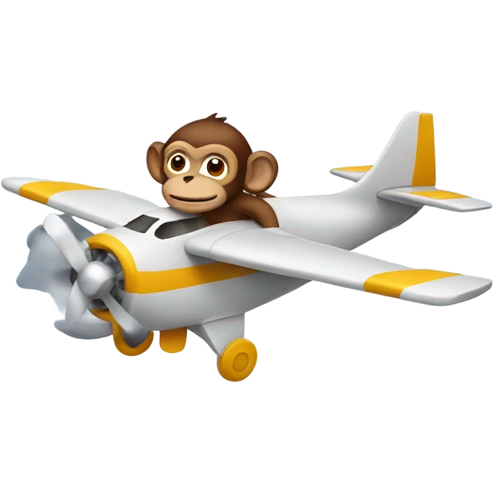 Monkey flying a plane emoji