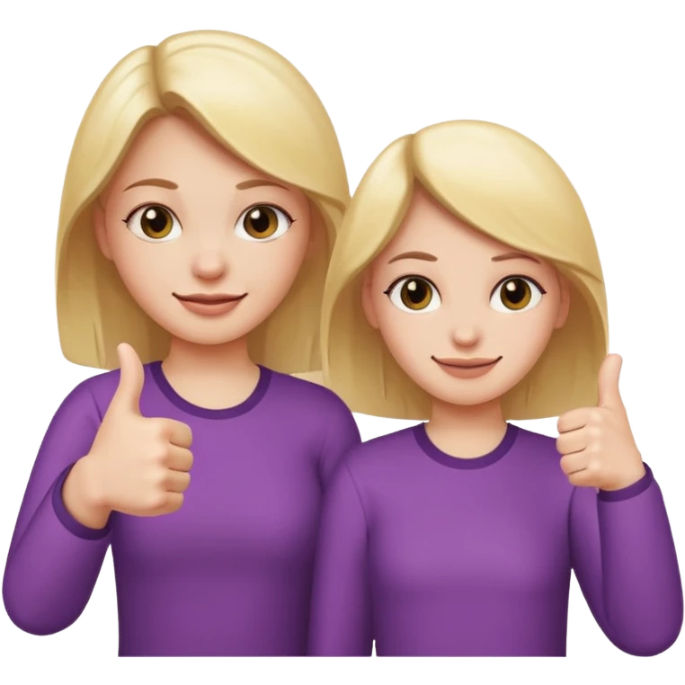 

a girl with a thumb ups and one with thumbs odwnv



 emoji