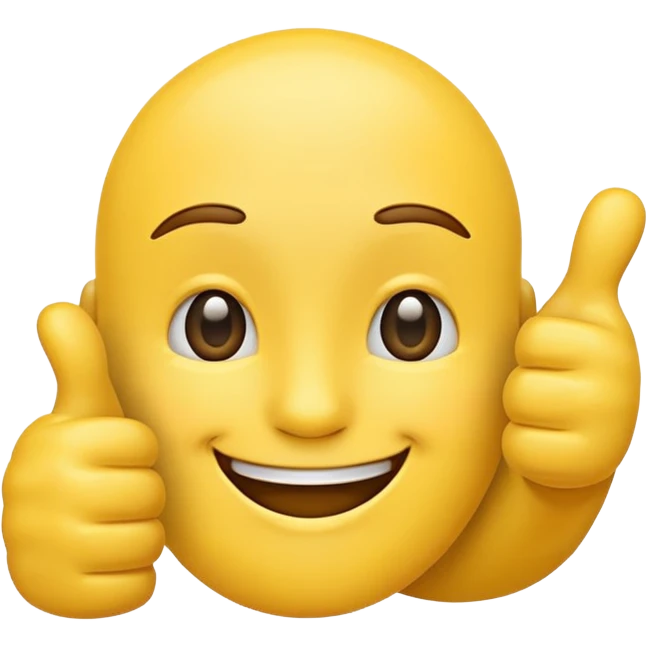 thumbs up emoji, friendly and clear emoji