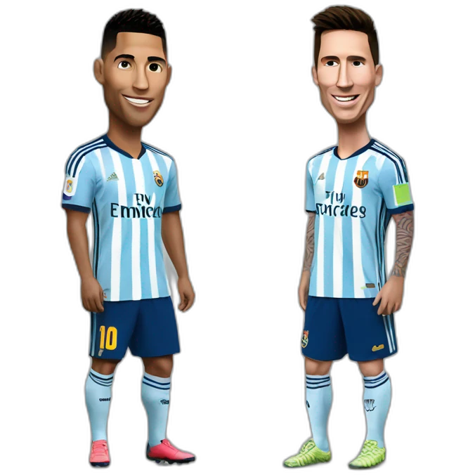 ronaldo with messi emoji