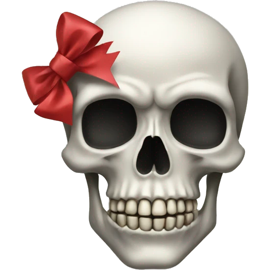 Skull with bow emoji