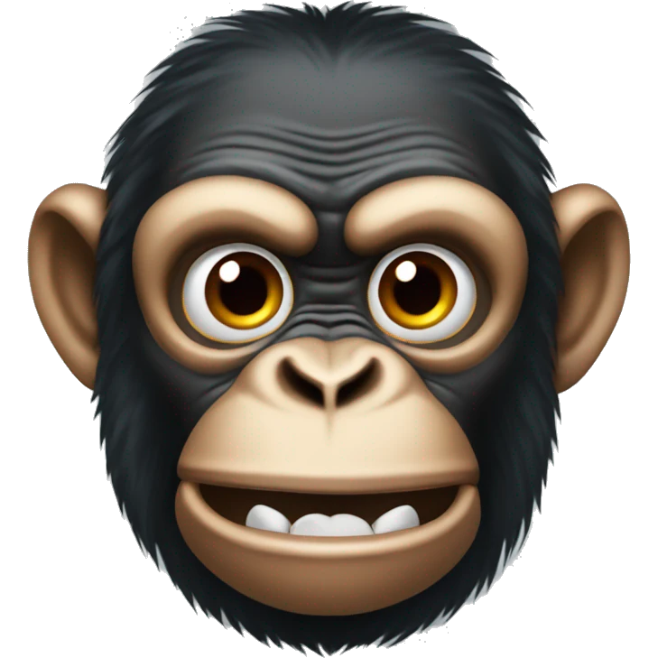 Intelligent chimpanzee angry  emoji