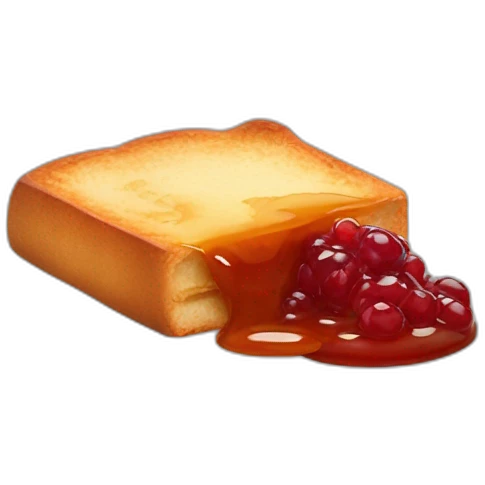 Chat roux qui mange de la confiture emoji