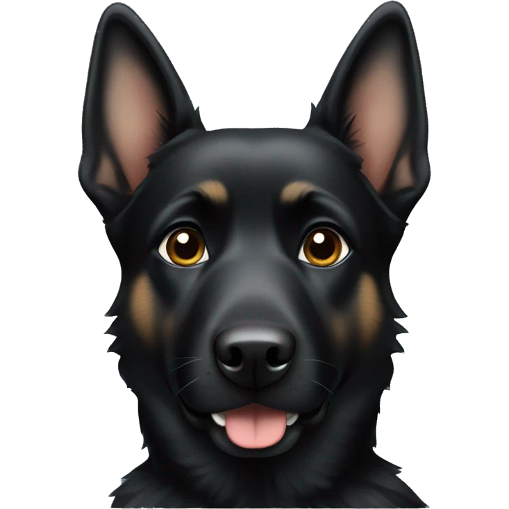 Black German Sheperd emoji