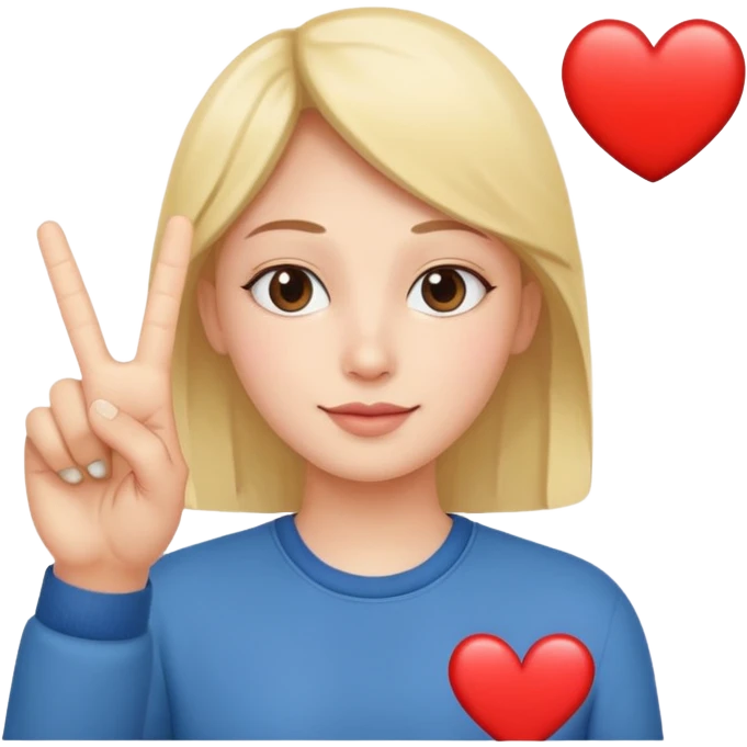 Face with peace sign fingers heart eyes emoji