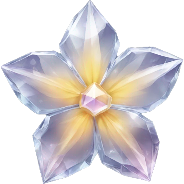 Crystal flower emoji