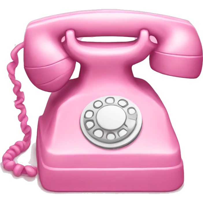 Pink phone emoji